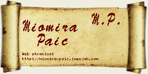 Miomira Paić vizit kartica